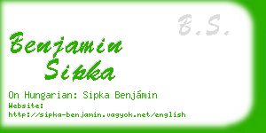 benjamin sipka business card